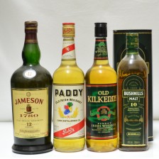 020338 Bushmills 10 Year Old, Jamieson's 12 Year Old, Paddy Irish & Old Kilkenny