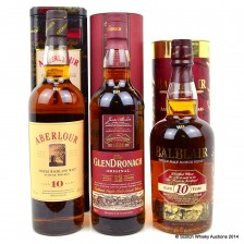 Lot 400007 Aberlour 10 Year Old, GlenDronach Original 12 Year Old & Balblair 10 Year Old